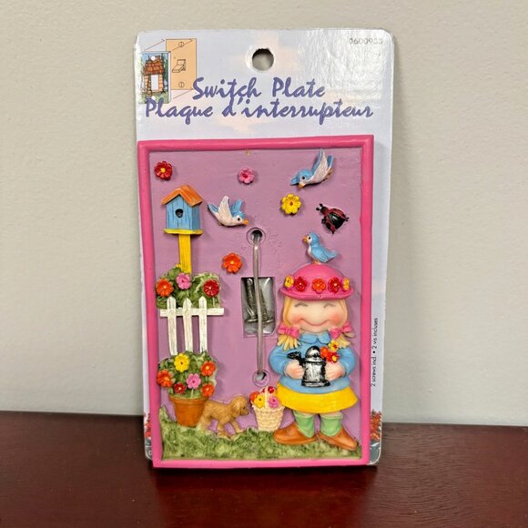 Vintage Gardeners Light Switch Cover Wall Plate  3.5x5" - Picture 1 of 5